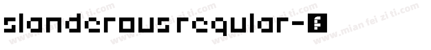slanderous regular字体转换
